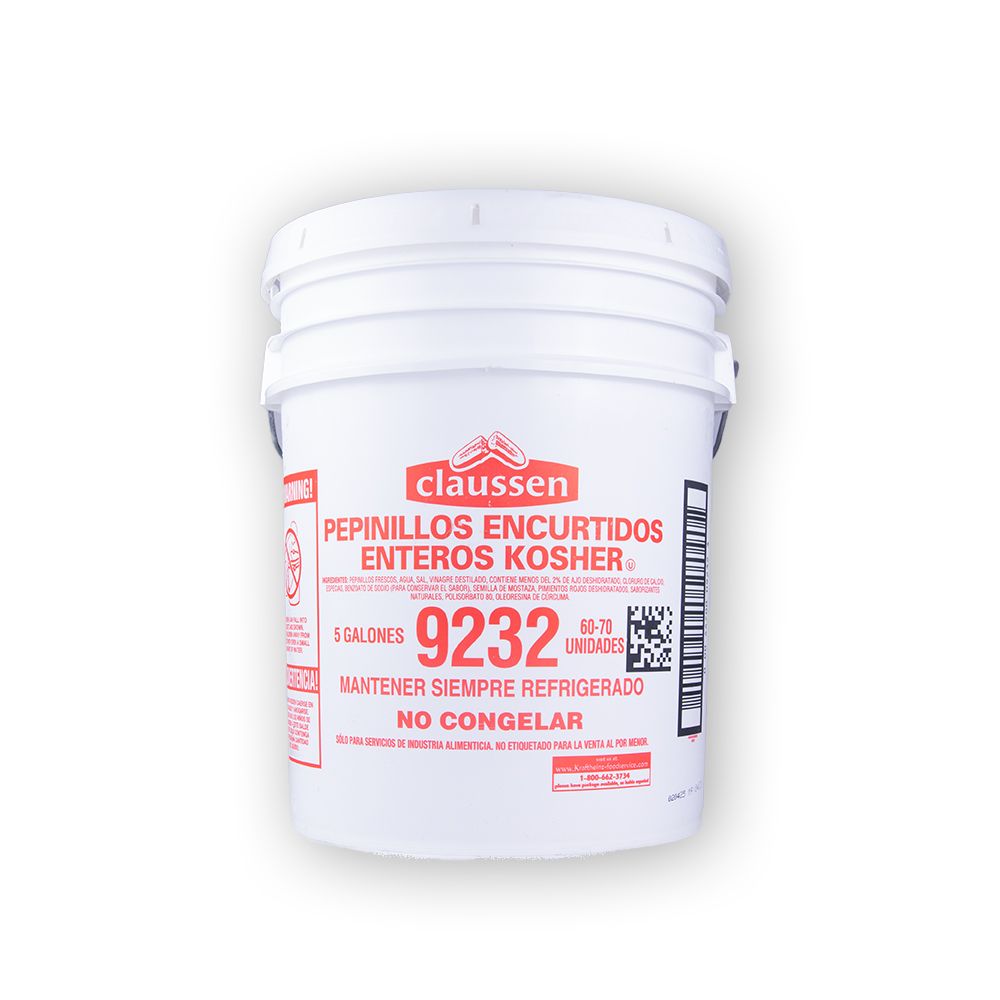 Pickles Kosher Whole 60 Count 001 5 Gal Claussen C1