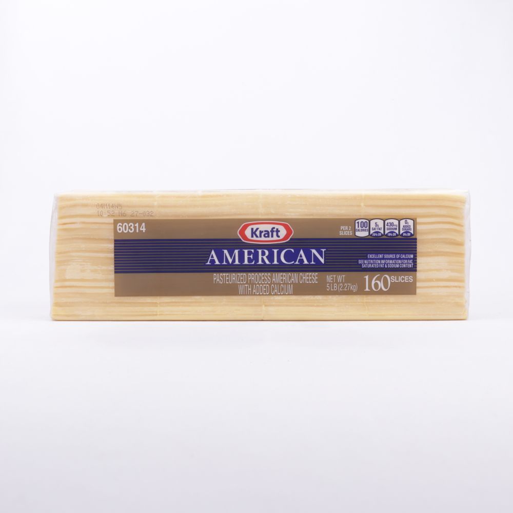 Cheese American Yellow Sliced 160Ct 5 Lb Kraft C20