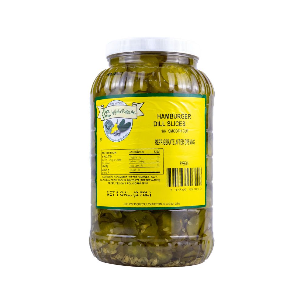 Pickles Dill Slices Smooth 725 775Ct 1 Gal Gielow C4 