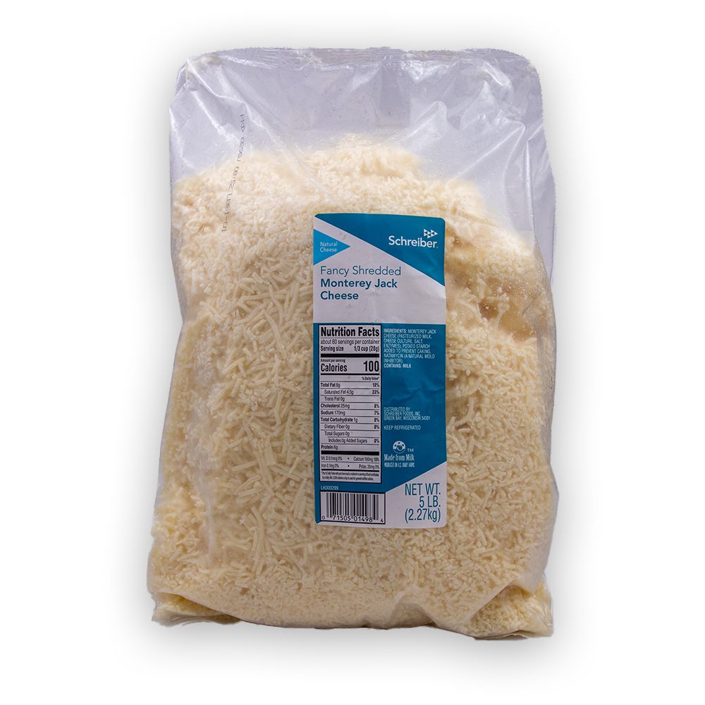 Cheese Monterey Jack Shredded 5 Lb Schreiber C20 