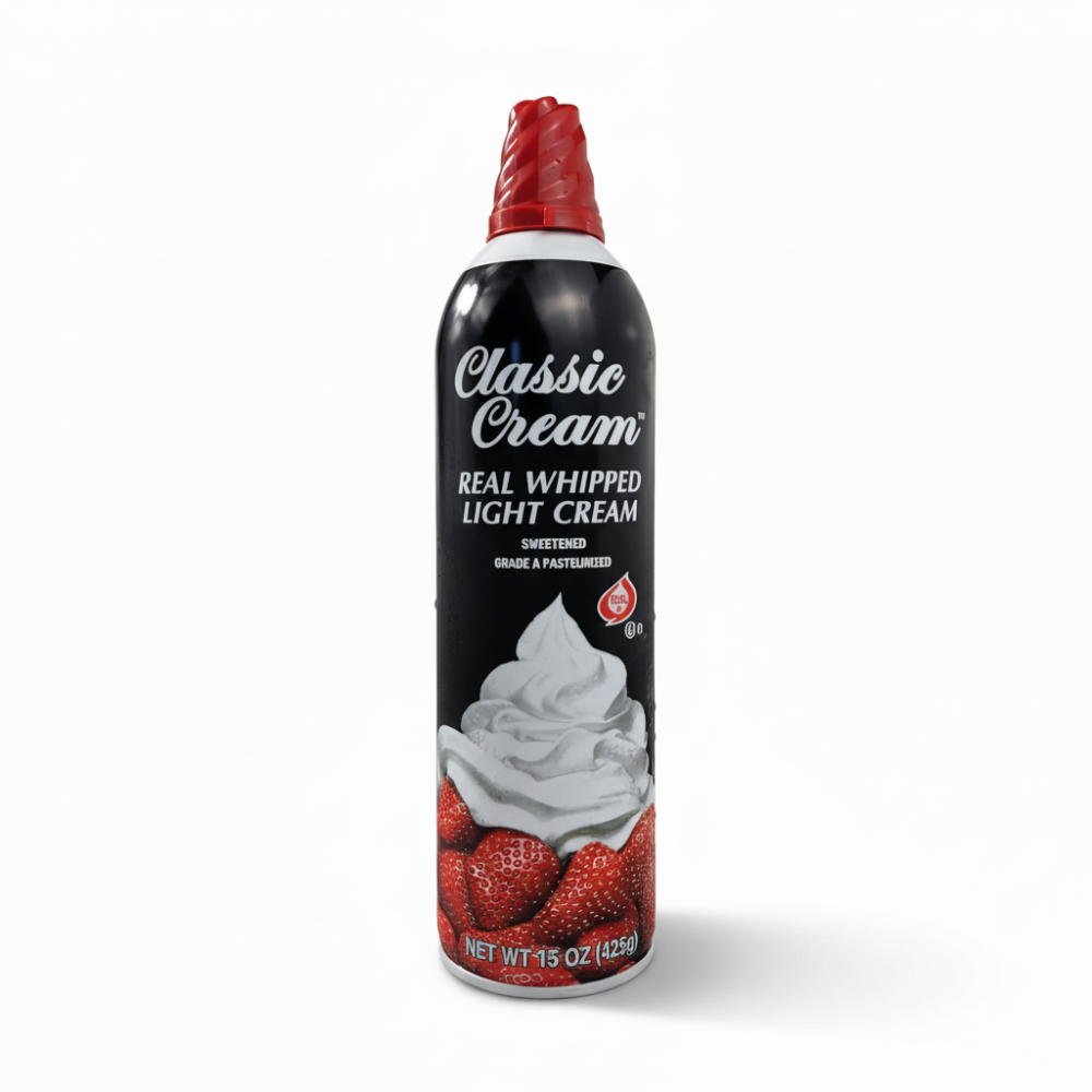 Topping Whipped Cream Lite Aerosol 15 Oz C12