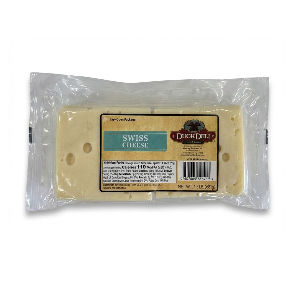 Cheese Swiss Sandwich Cut 4x4 8 Lb Avg Duckdeli C16
