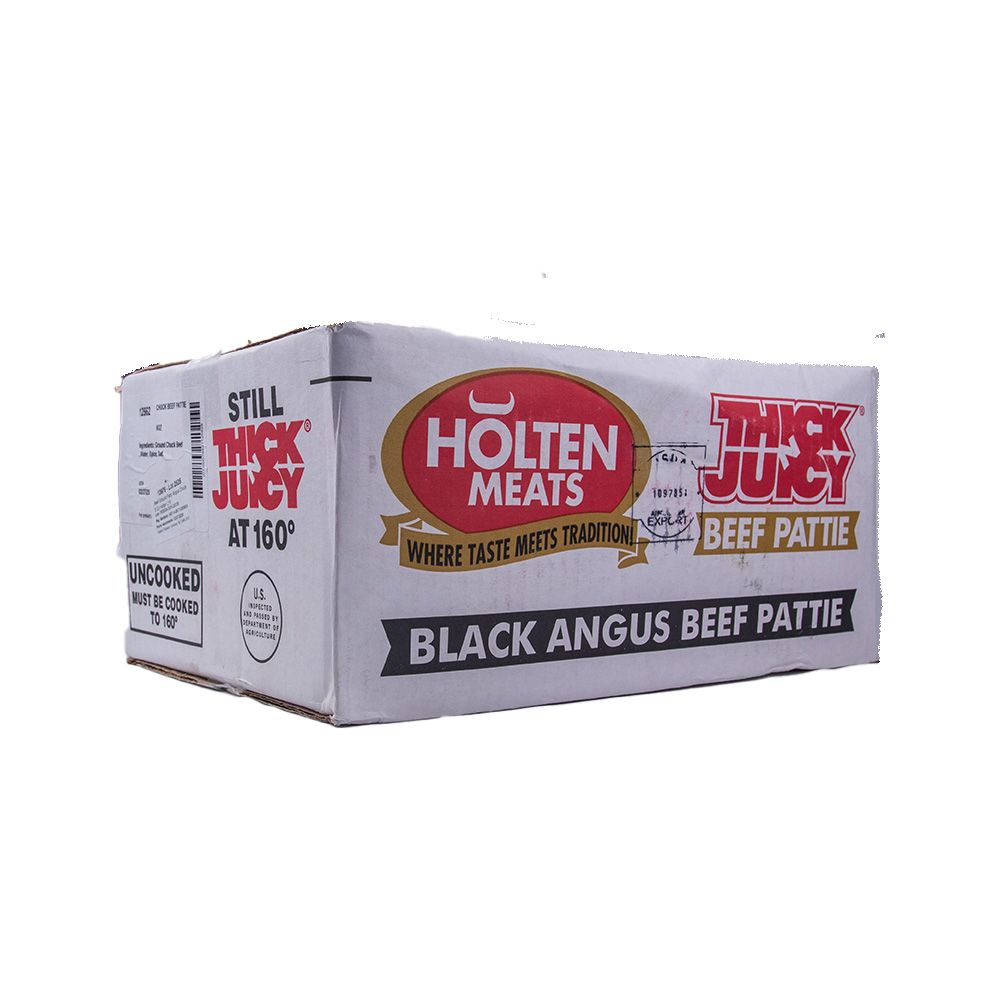 Beef Ground Patty Angus Chuck 6 Oz Holten C15 
