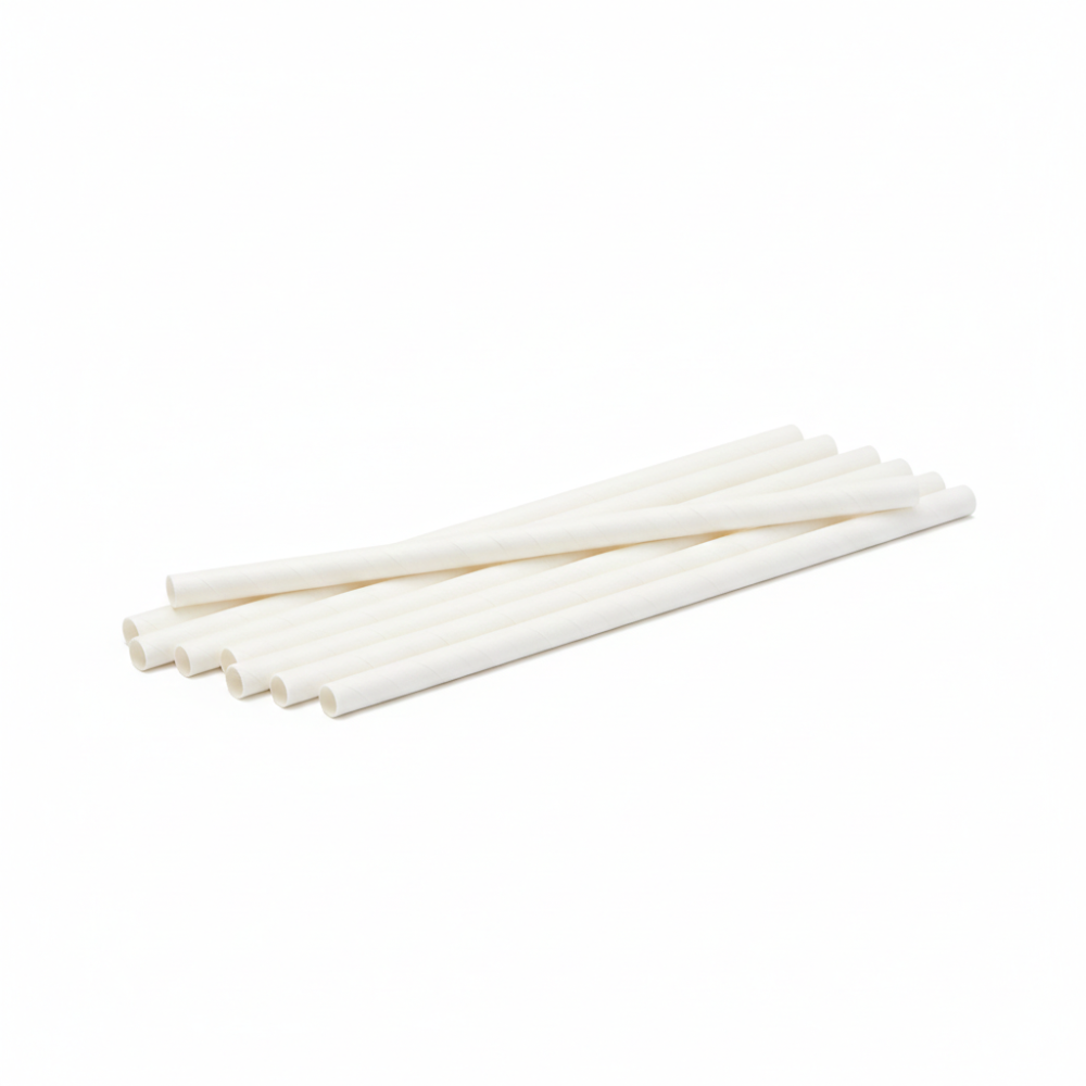 Straw Paper Wrpd 10.25 Jumbo White 300Ct C4