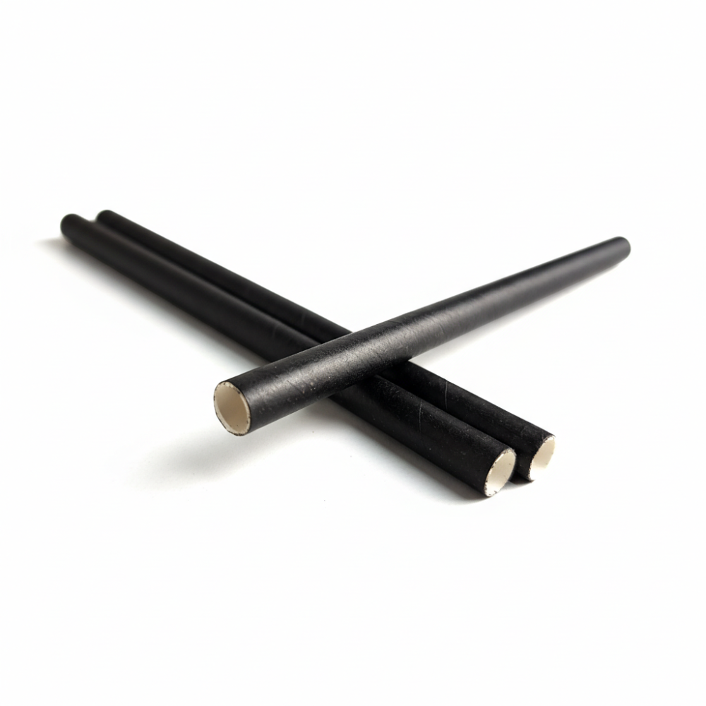 Straw Paper Giant Unwrpd Black 575 4400Ct C1