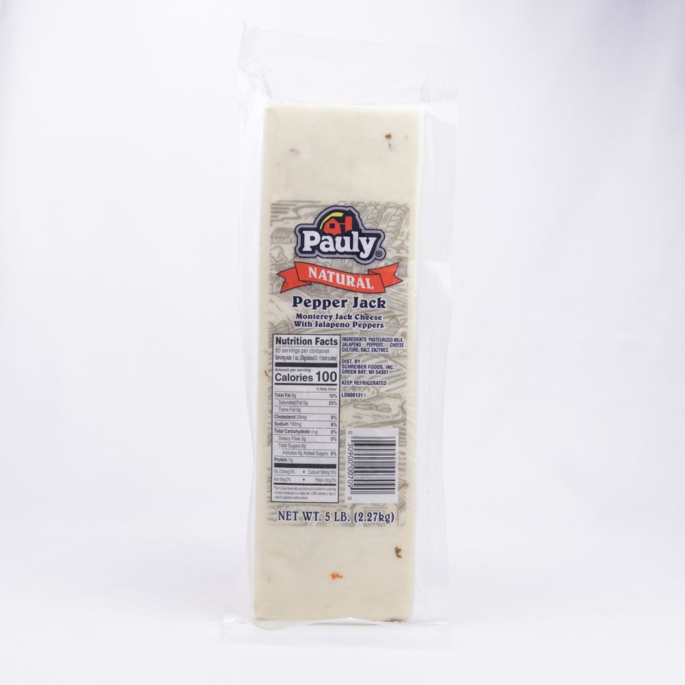 Cheese Pepper Jack Natural 5 Lb Pauly C10
