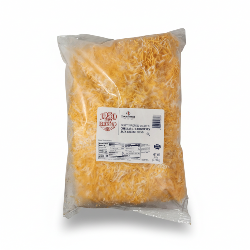Cheese Cheddar Jack Shredded Fancy Fine 5 Lb C20