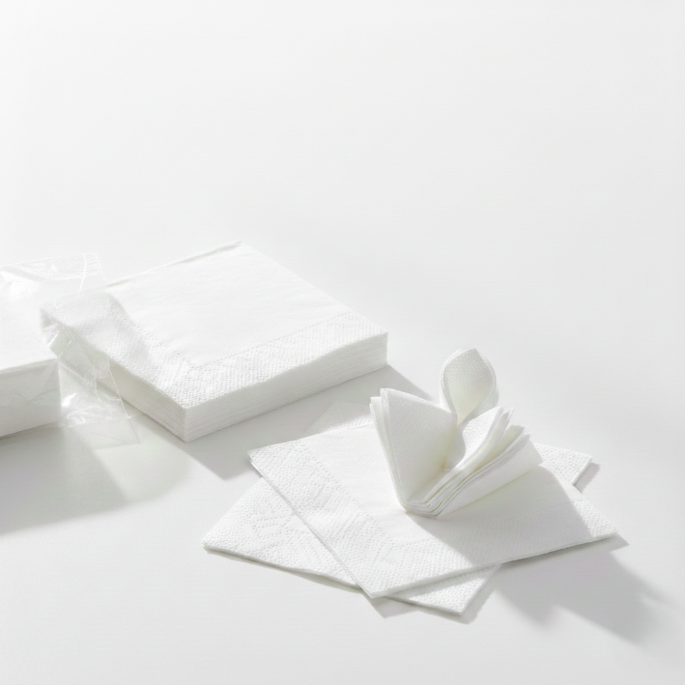 Napkin Beverage White 9x9 1-Ply 500Ct