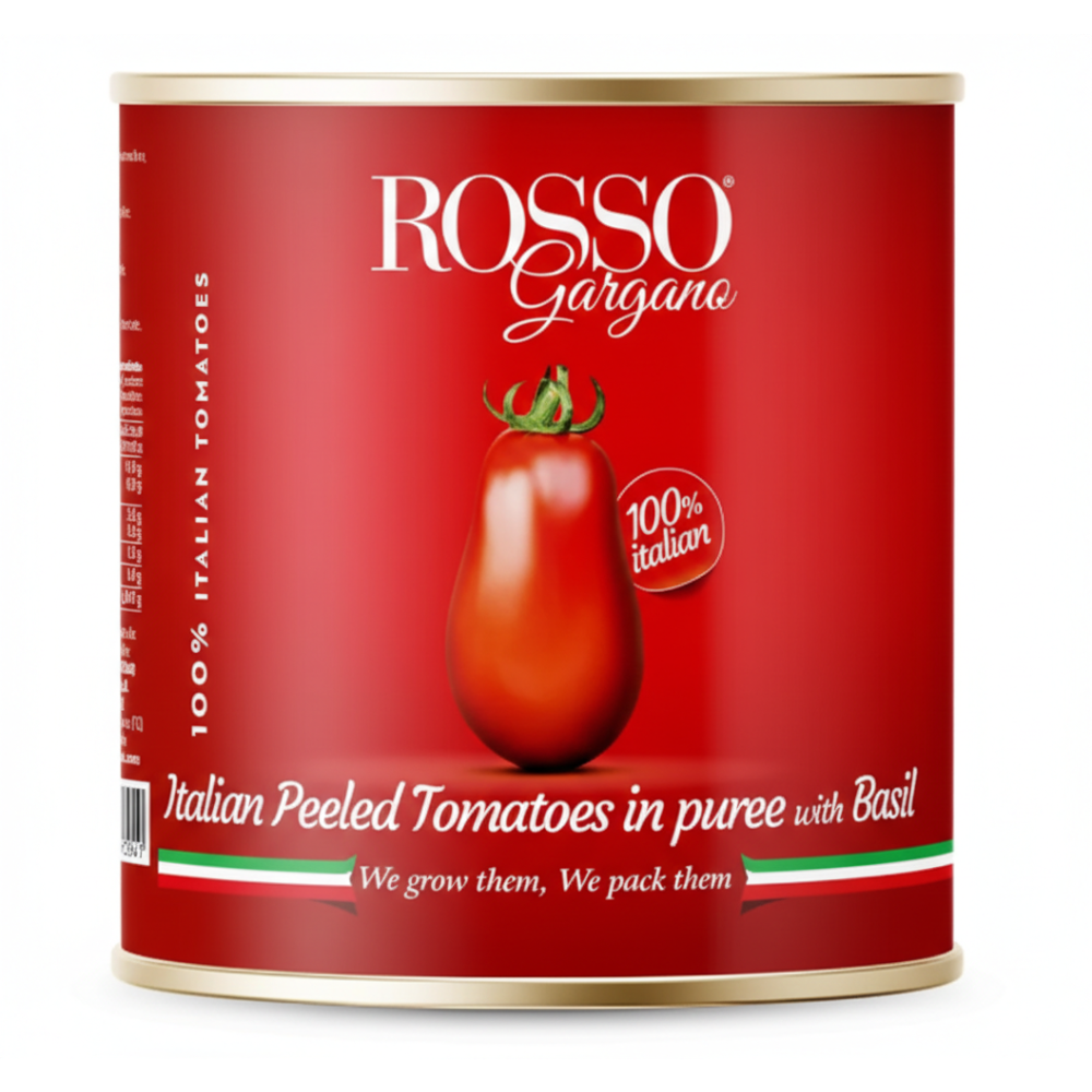 Tomatoes Wh Plum In Puree W Basil #10 C6