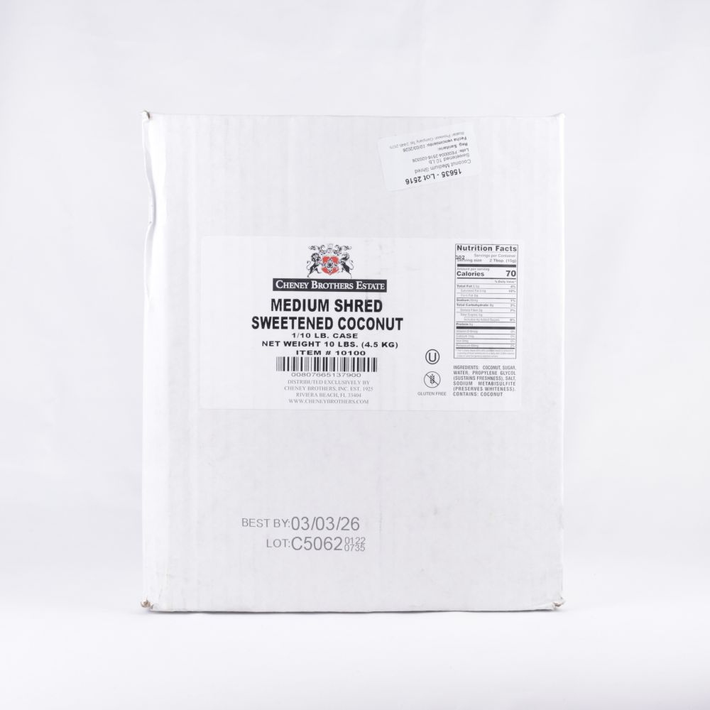 Coconut Medium Shred Sweetened 10 Lb
