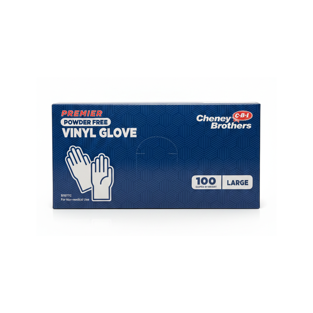 Gloves Vinyl XL PF 100Ct
