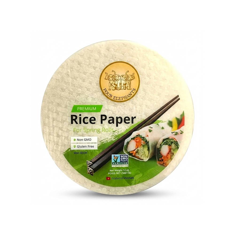 Rice Paper 22cm Round 12 Oz 4 Elephants