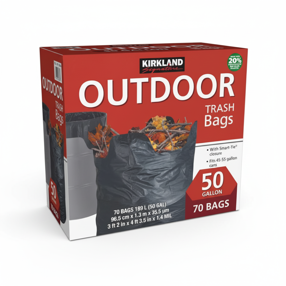 Kirkland Signature 50 Gallon Outdoor Bag 70Ct