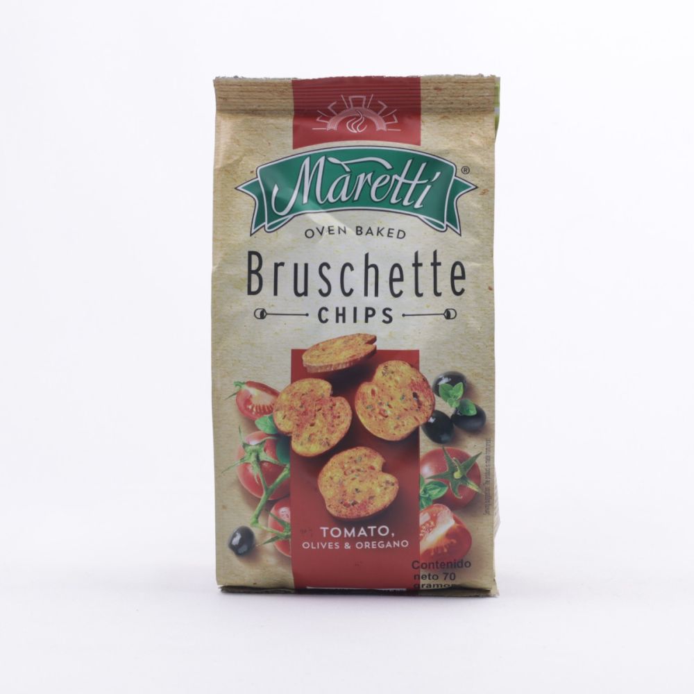 Bruschette Chips Tomatoes, Olives and Oregano 70 G C15