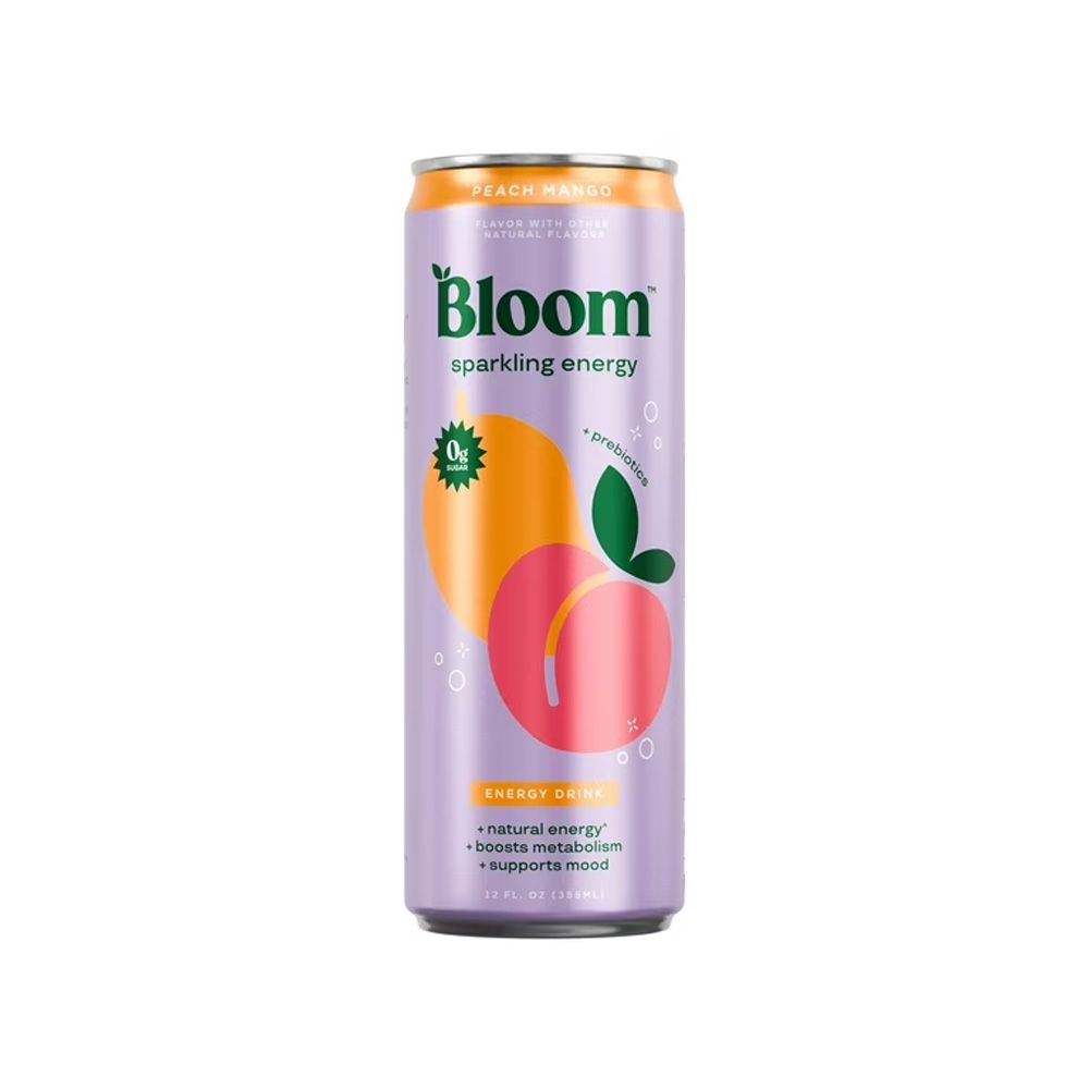 Bloom Sparkling Energy Peach Mango 12 Oz C12 