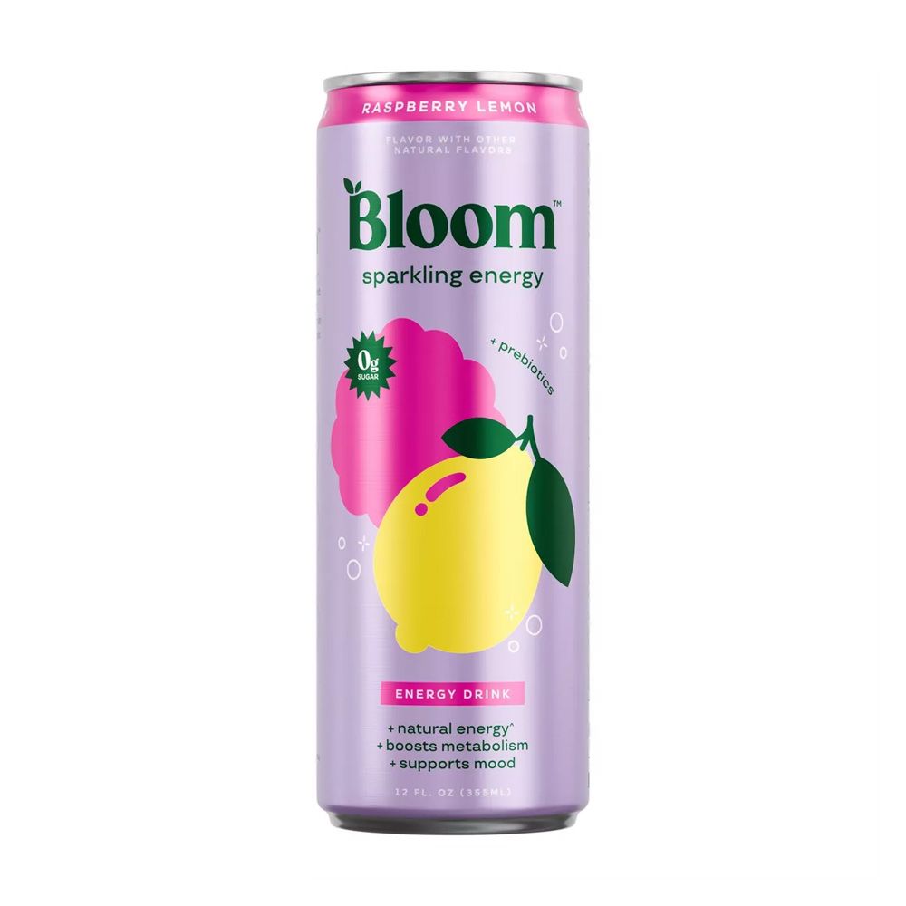 Bloom Sparkling Energy Raspberry Lemon 12 Oz C12 