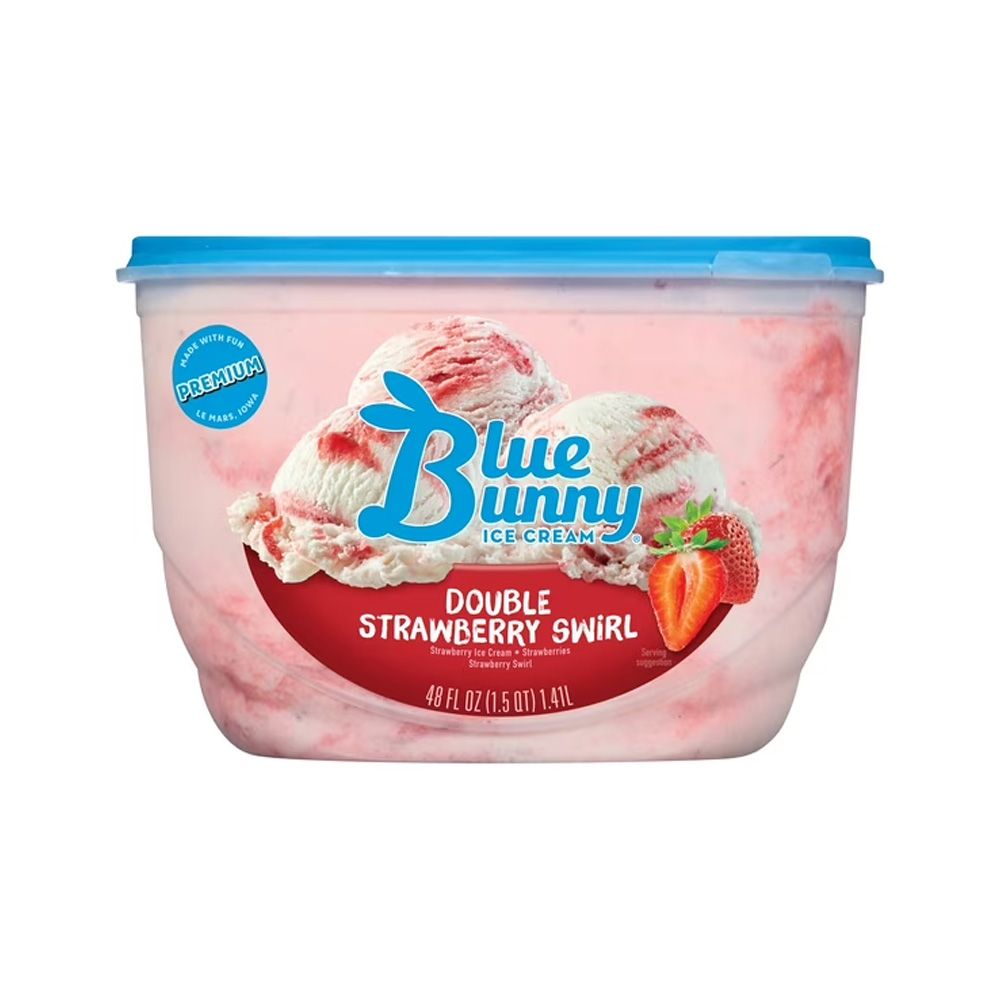 Blue Bunny Double Strawberry Swirl 48 Oz C4 