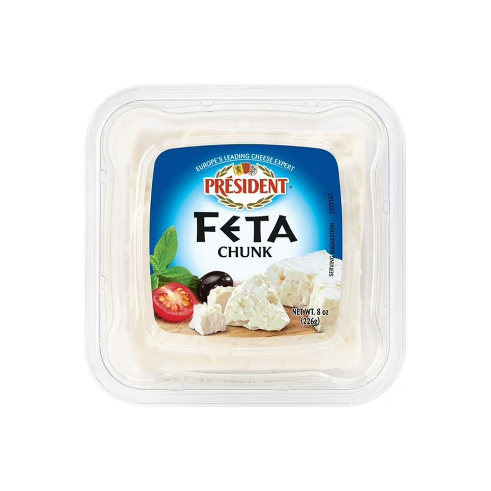 Cheese Feta Chunck President 8 Oz C12