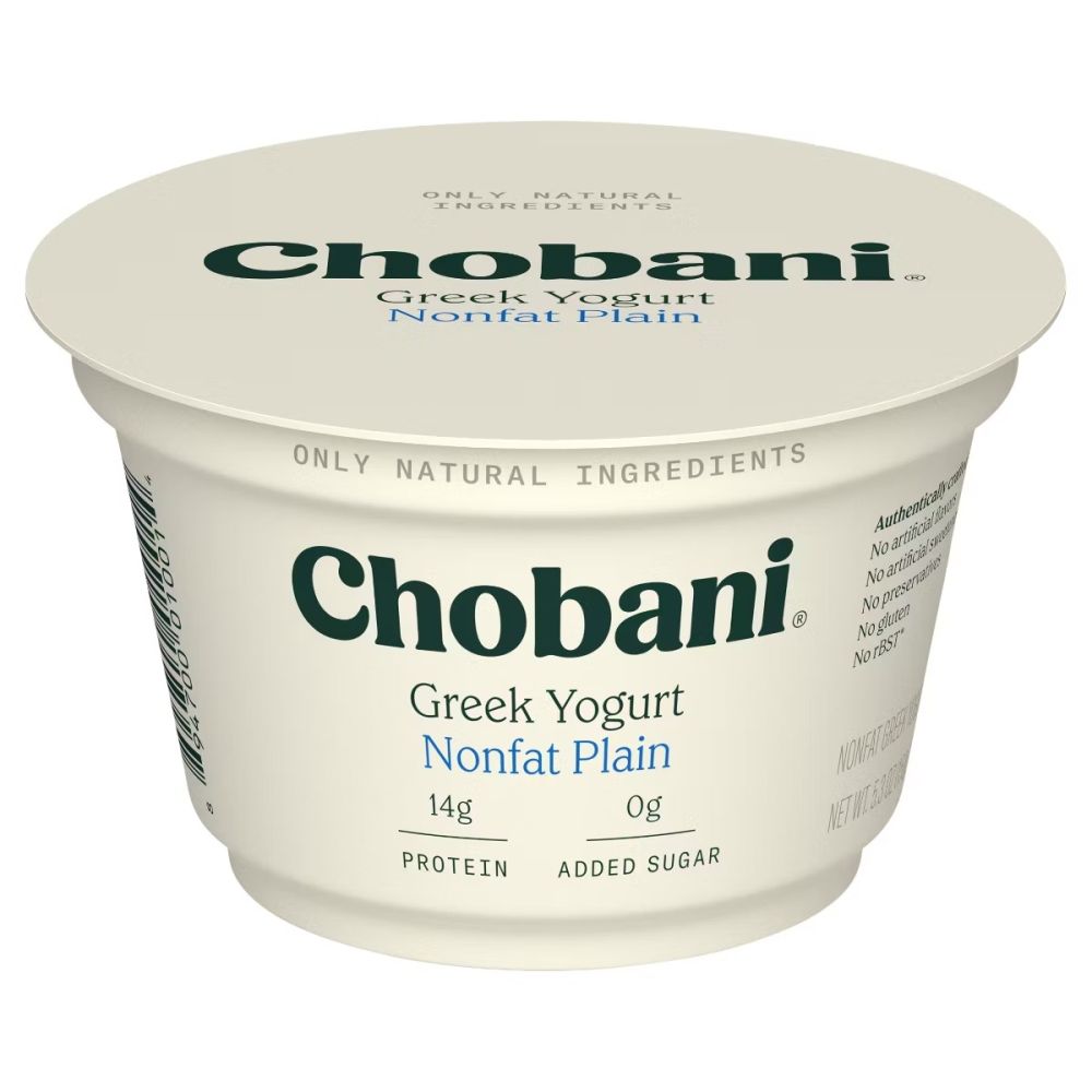 Chobani Yogurt Greek Plain 0% 5.3 Oz