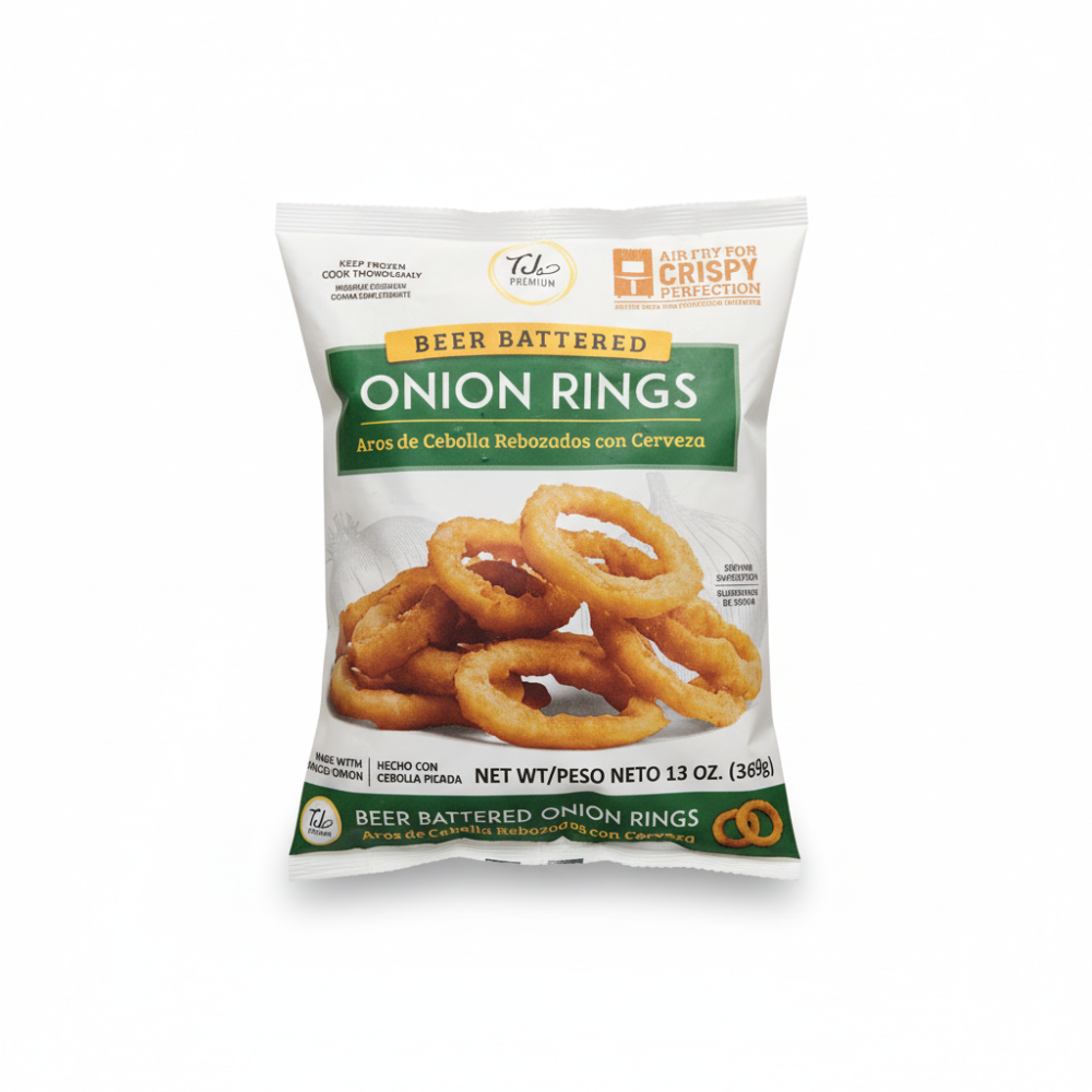 TJ Farms Premium Onion Rings Beer Battered 13 Oz C12