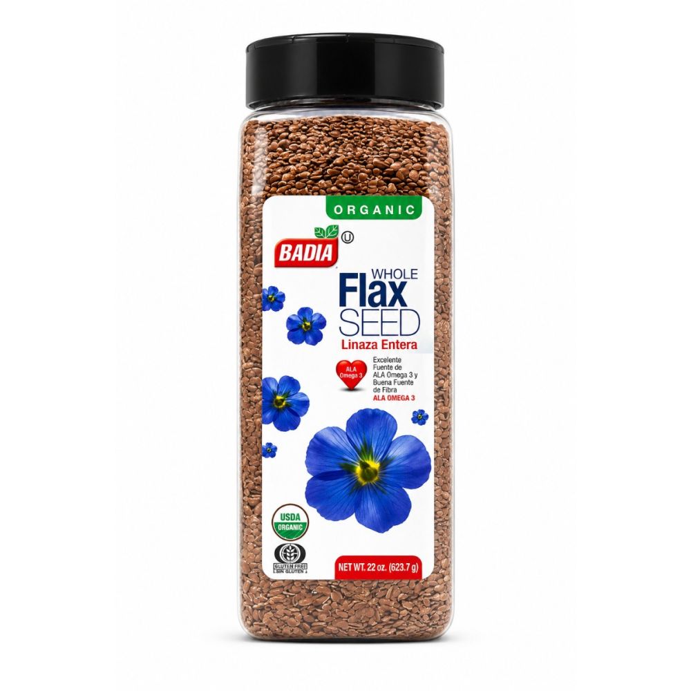 Badia Organic Pint Flax Seed Whole 22 Oz