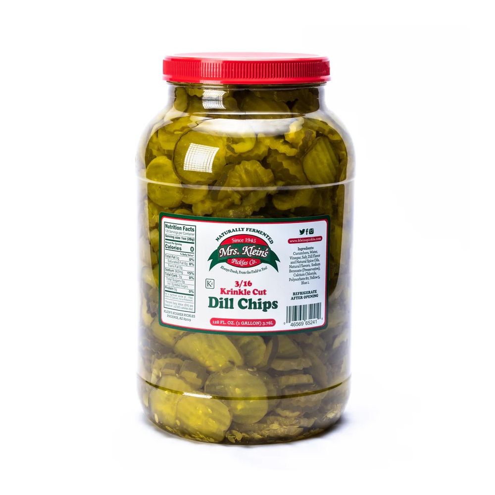 Pickles Deli Chips 3/16 " 600-680 Ct 2 Gal C1