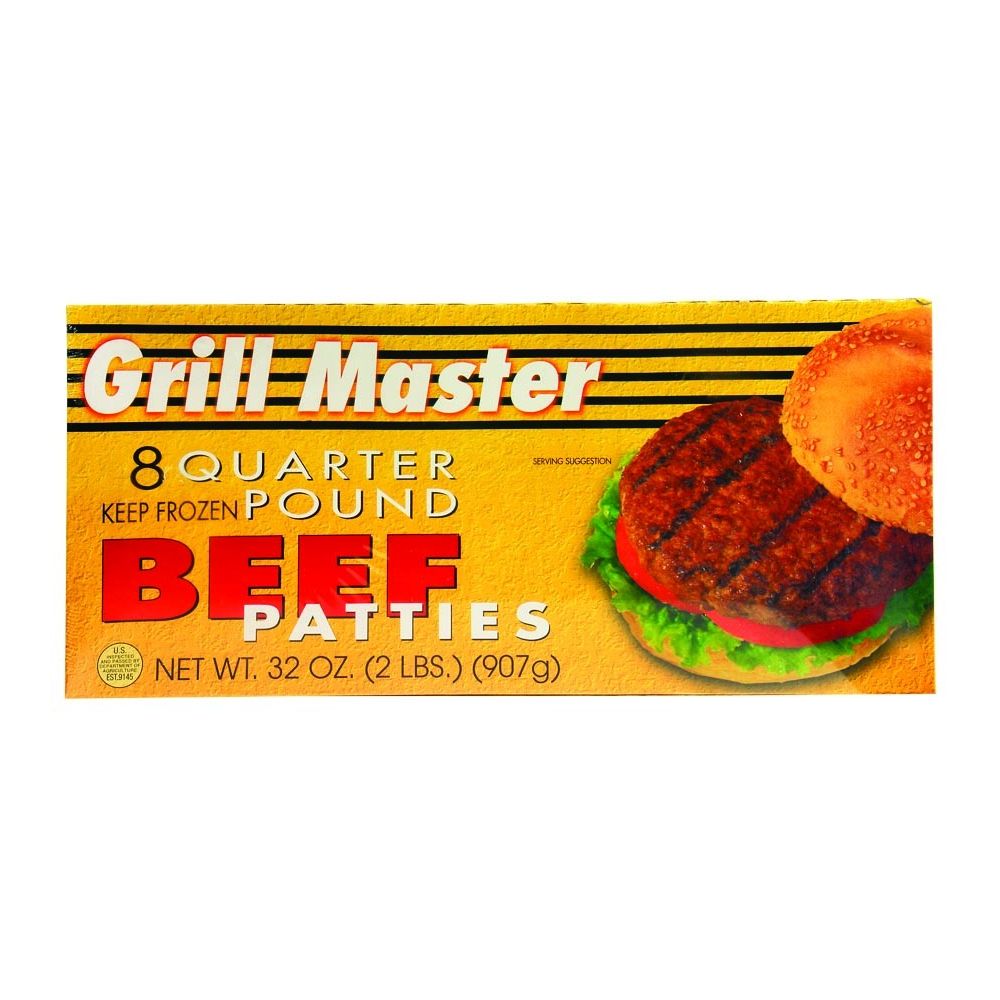 Beef Patties Grillmaster 8/5# C40