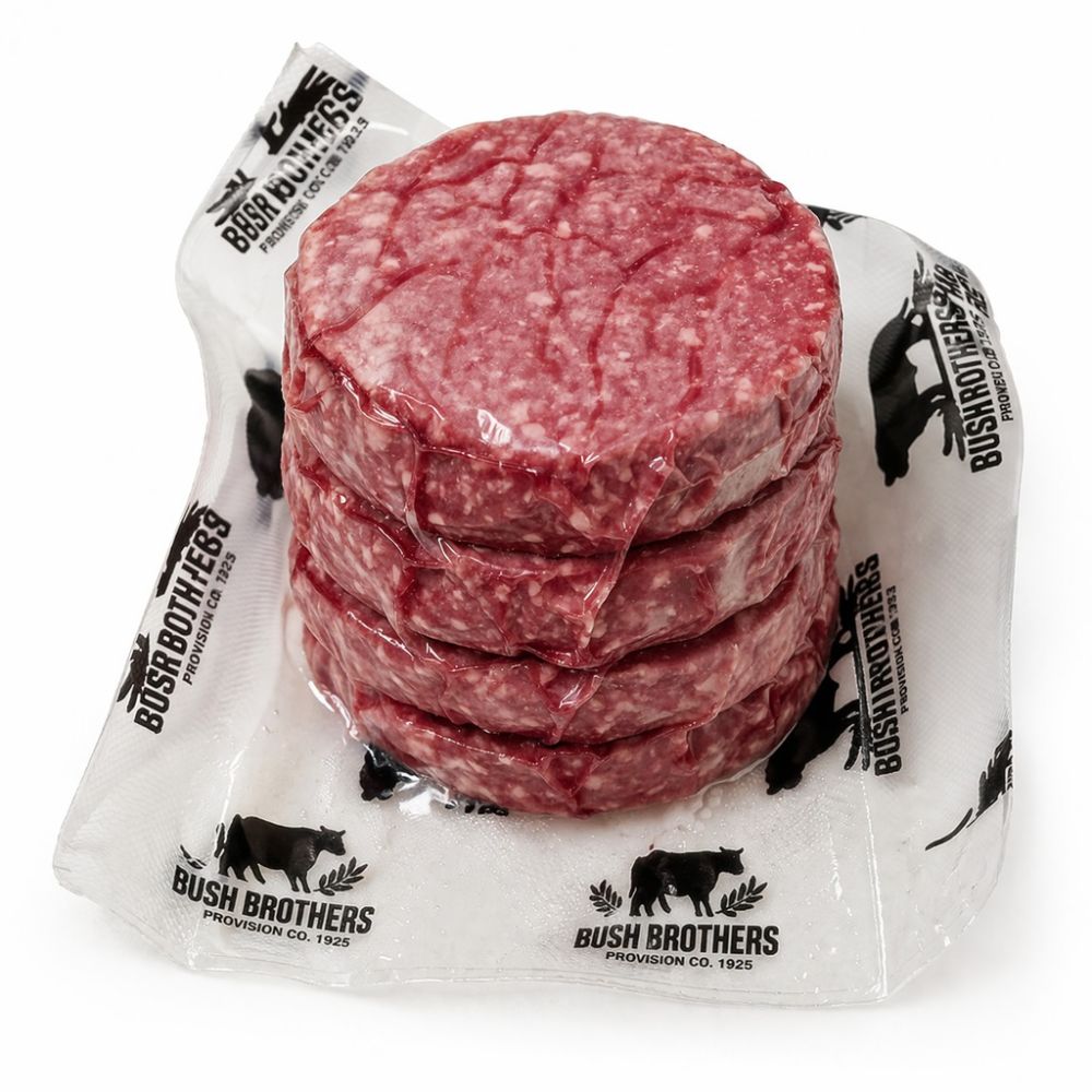 Ground Beef Patties 6 Oz Fresh House Blend 4-pack 1.5 Lb