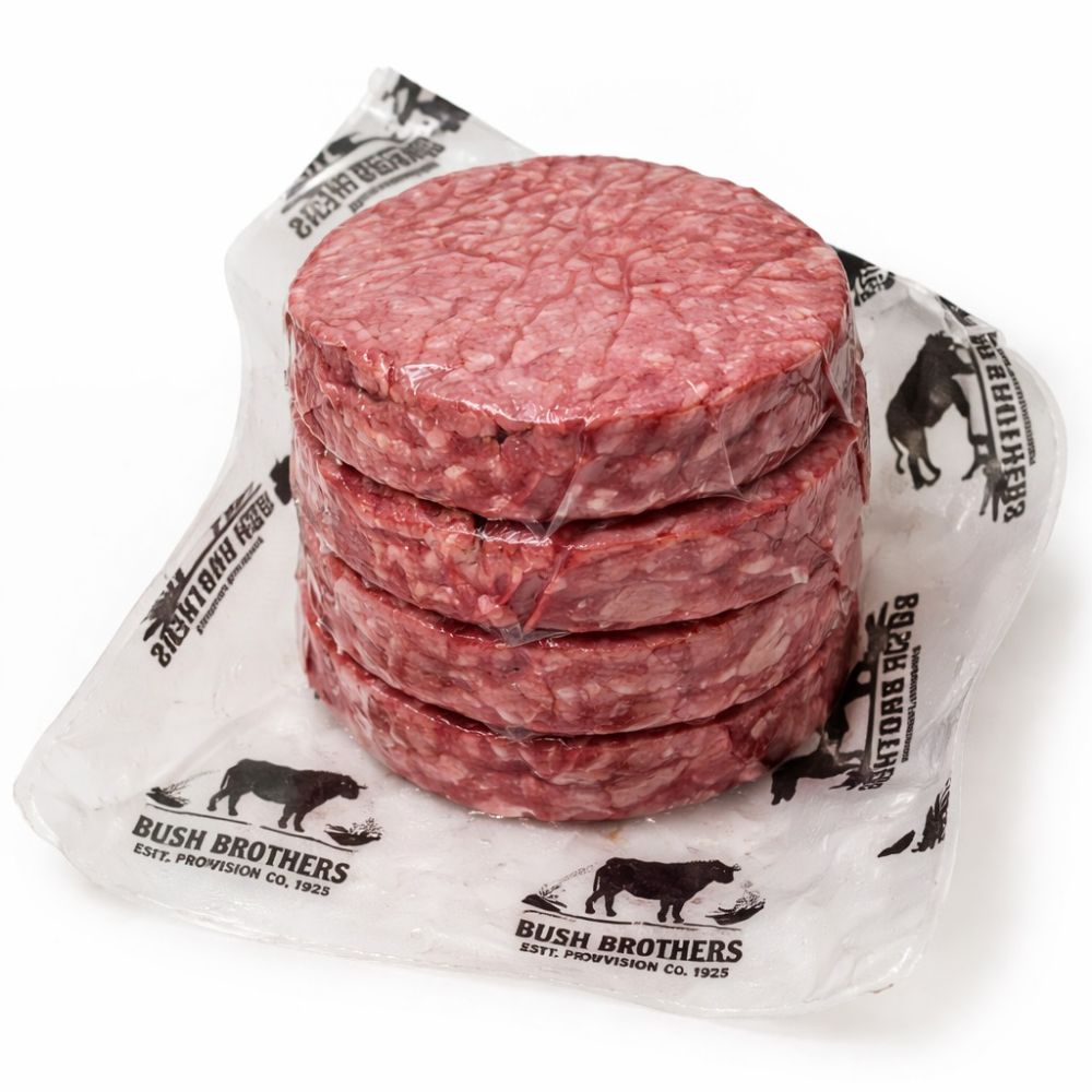 Ground Beef Patties 6 Oz Fresh Special Blend 4-pack 1.5 Lb
