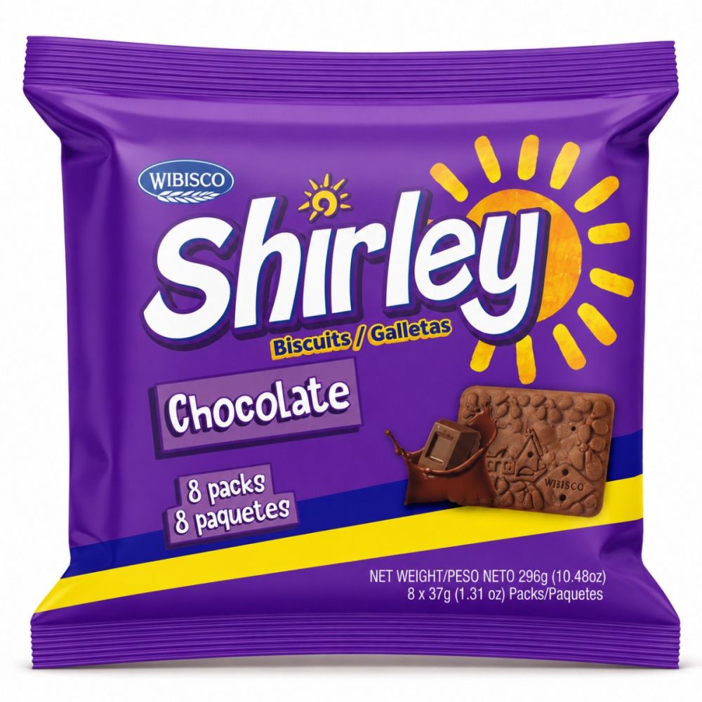 Wibisco Shirley Biscuits Chocolate 10.48 Oz  8-pack