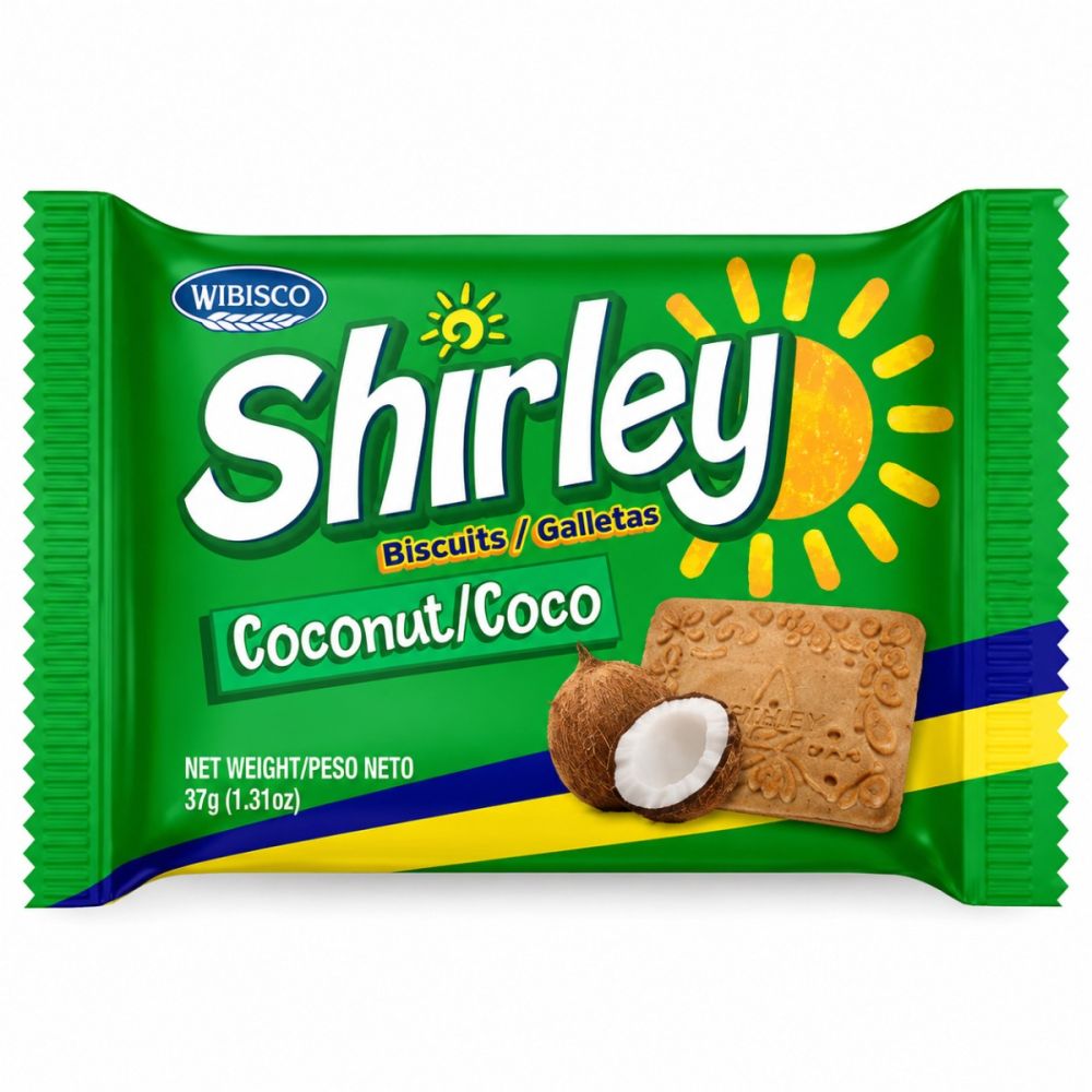 Wibisco Shirley Biscuits Coconut 10.48 Oz  8-pack
