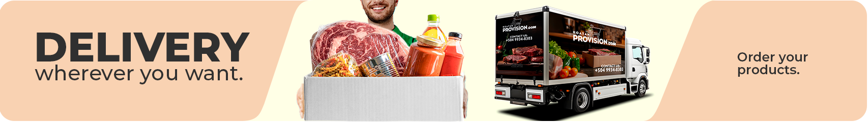 Delivery service for premium meats, seafood, groceries, wine and liquor in Roatan and Bay Islands