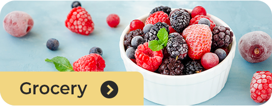 Fresh grocery products including berries and healthy ingredients at Roatan Provision