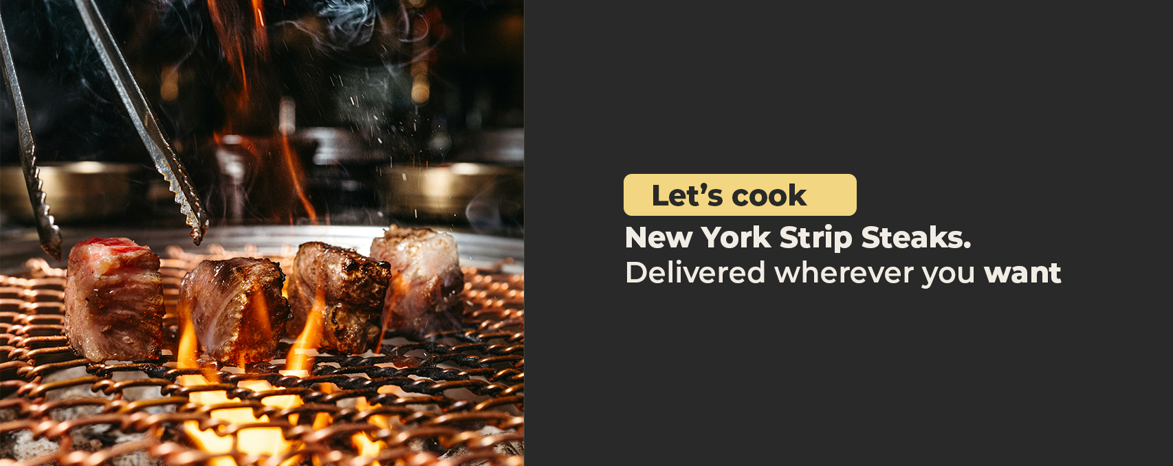 Premium Angus Beef grilled New York strip steaks on grill Roatan Provision