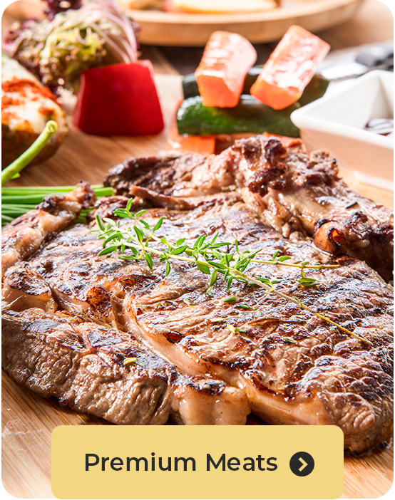 Premium meats selection at Roatan Provision including fresh steak and gourmet cuts