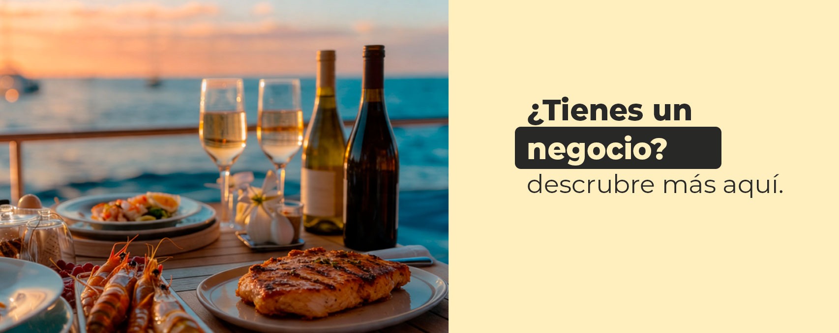 Proveedor de alimentos premium para empresas en Roatán Experiencia gastronómica de alta calidad con mariscos frescos y vino en Roatán; abastecimiento de alimentos para restaurantes, hoteles y yates.